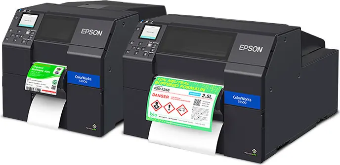 Stampanti per etichette a colori Epson ColorWorks C6000 e C6500